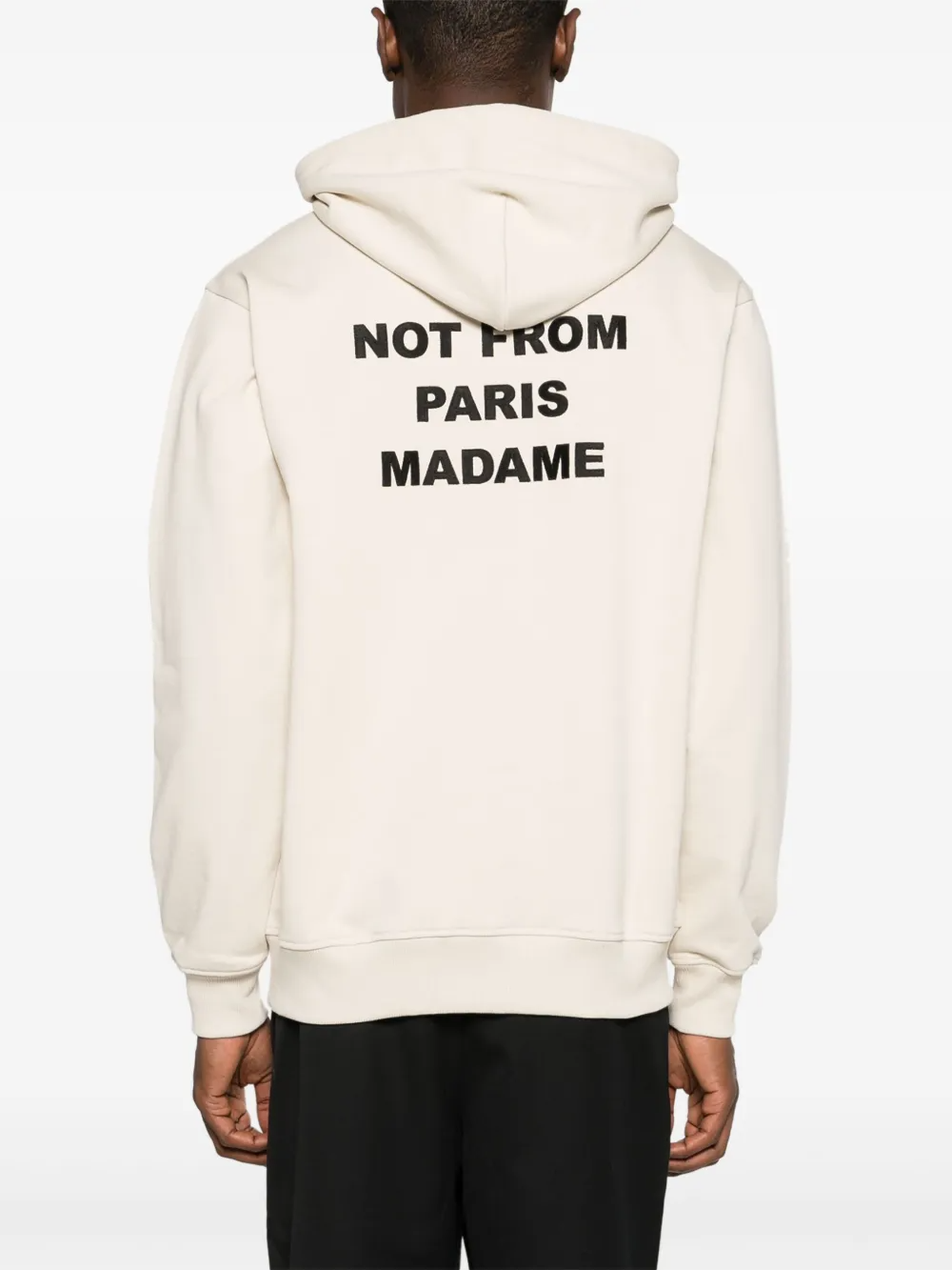 Logo-print cotton hoodie-DRÔLE DE MONSIEUR-Verso