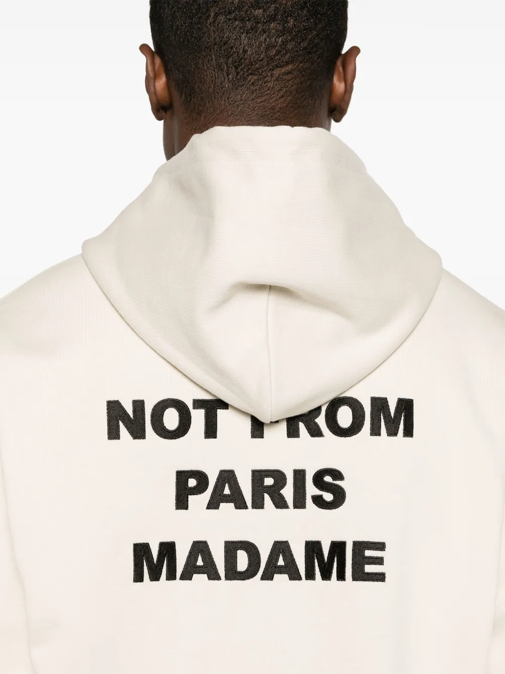 Logo-print cotton hoodie-DRÔLE DE MONSIEUR-Verso
