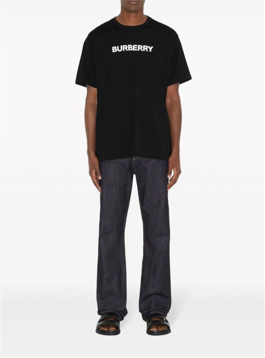 logo-print cotton t-shirt-BURBERRY-Verso