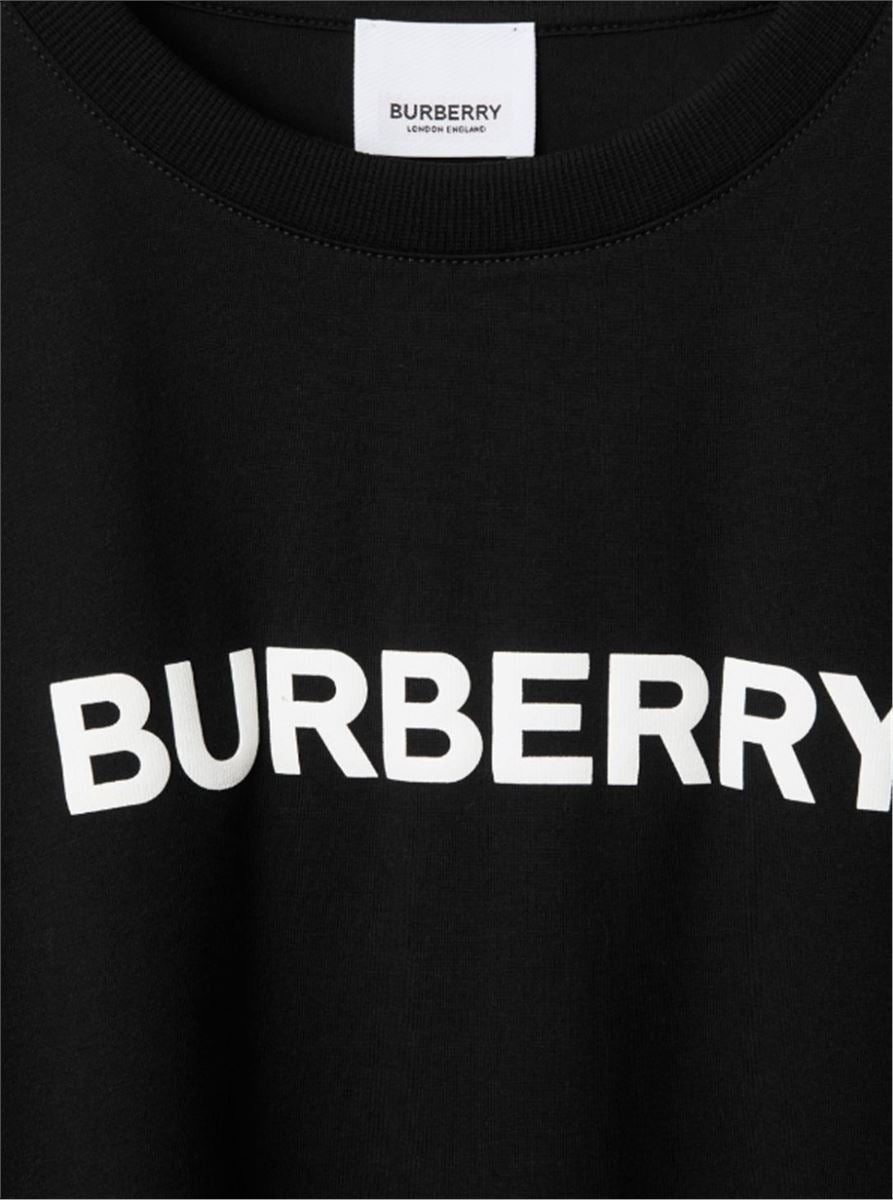 logo-print cotton t-shirt-BURBERRY-Verso
