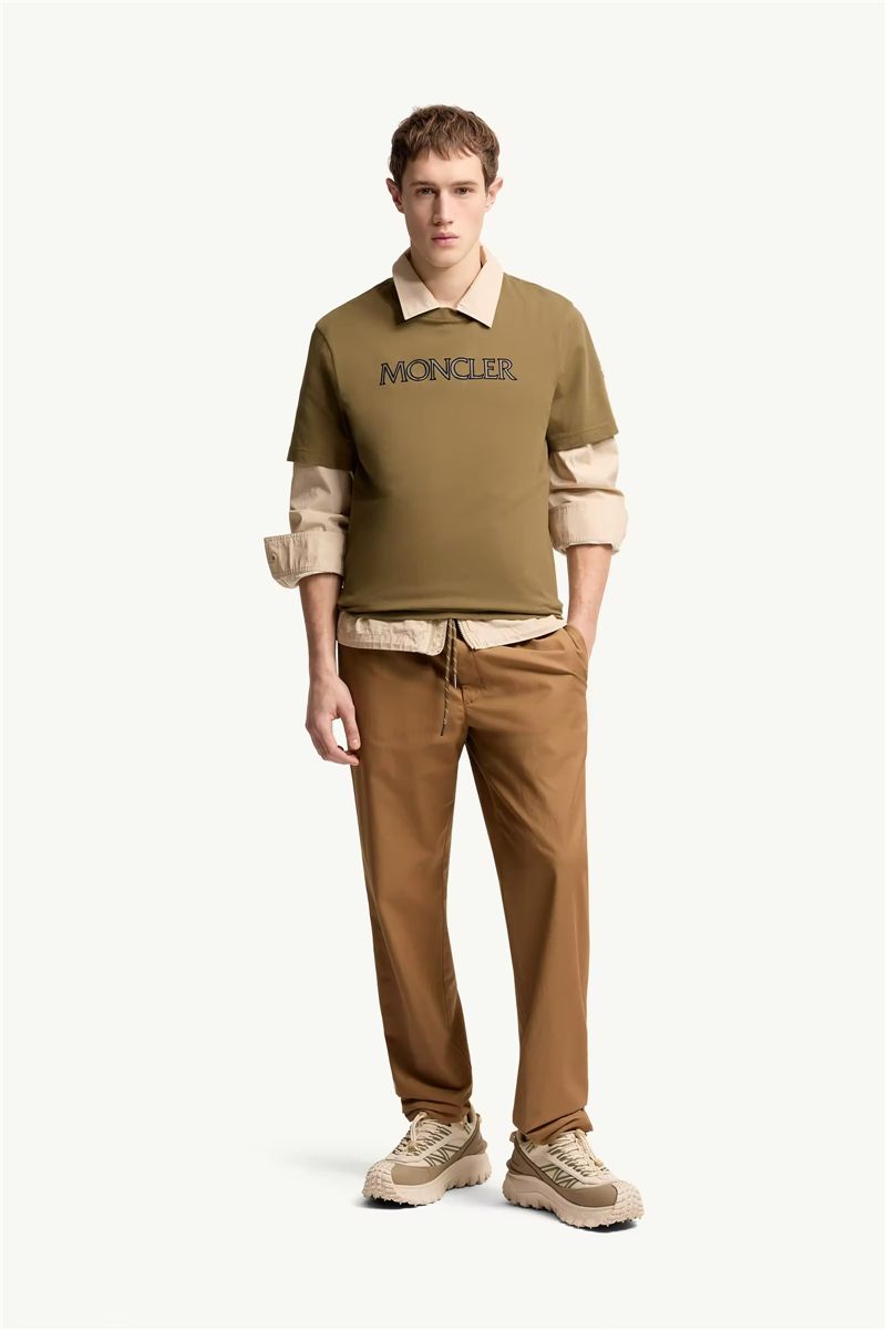 Logo print cotton t-shirt-MONCLER-Verso