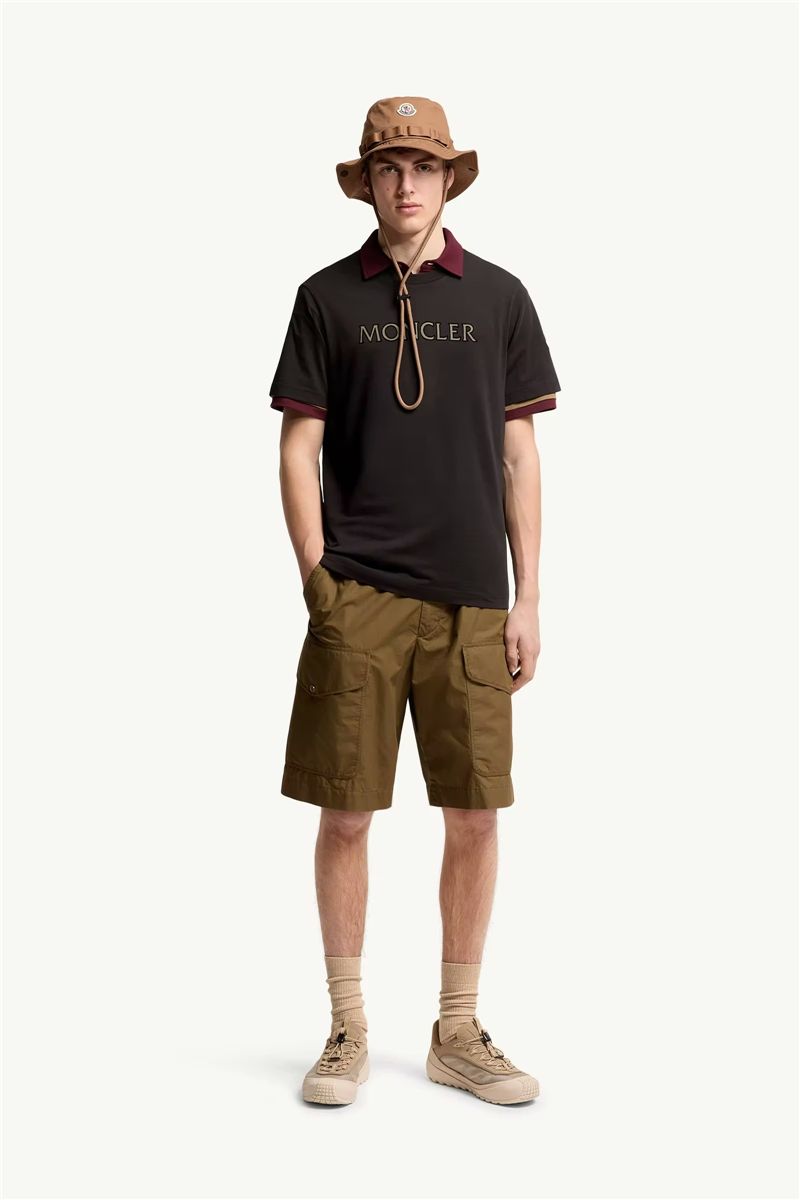 Logo print cotton t-shirt-MONCLER-Verso