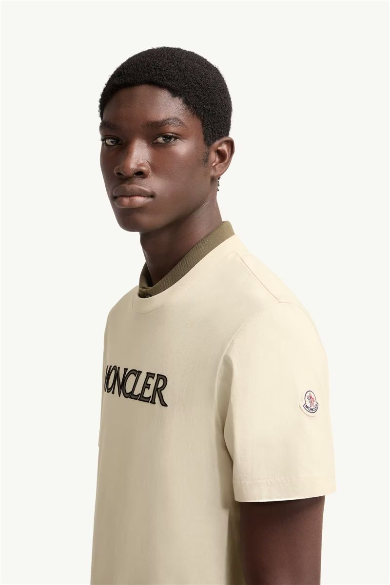 Logo print cotton t-shirt-MONCLER-Verso