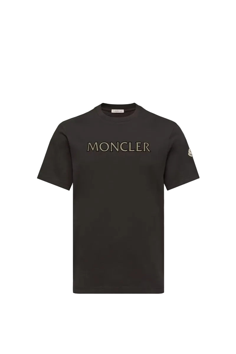 Logo print cotton t-shirt-MONCLER-Verso