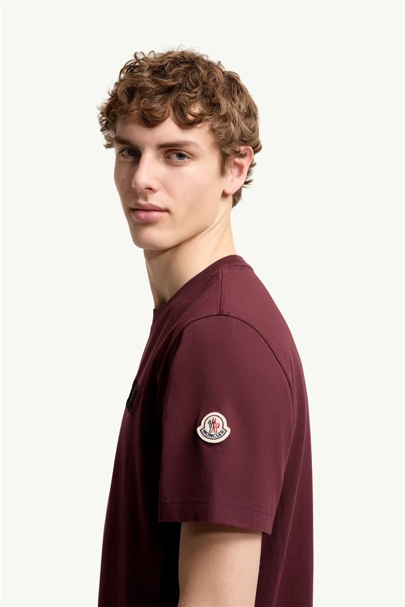 Logo print cotton t-shirt-MONCLER-Verso