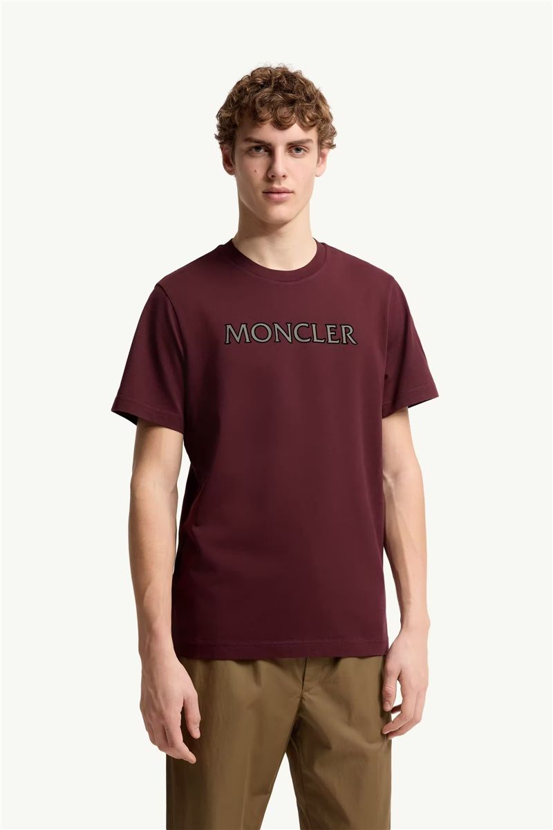 Logo print cotton t-shirt-MONCLER-Verso