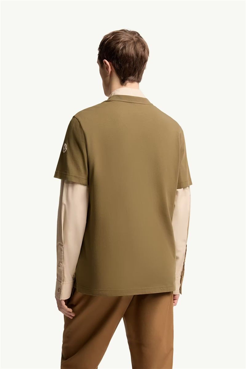 Logo print cotton t-shirt-MONCLER-Verso