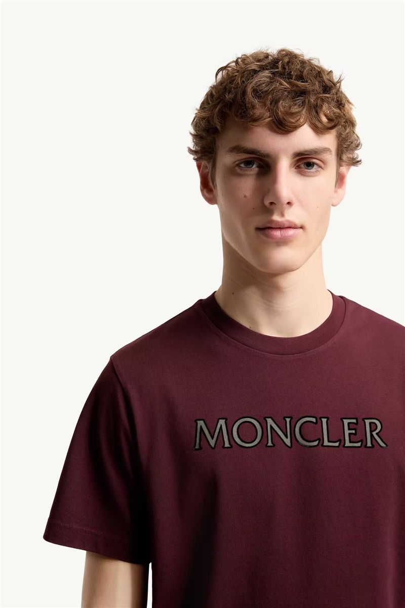 Logo print cotton t-shirt-MONCLER-Verso