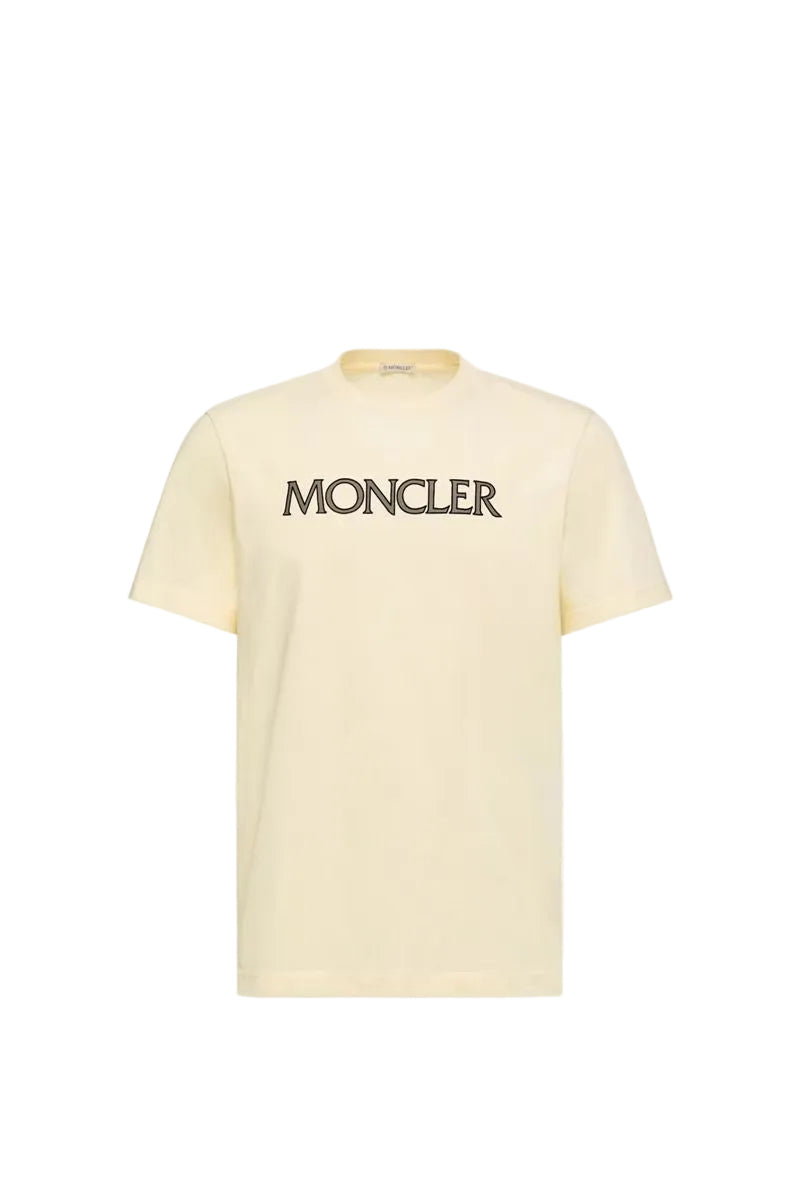 Logo print cotton t-shirt-MONCLER-Verso