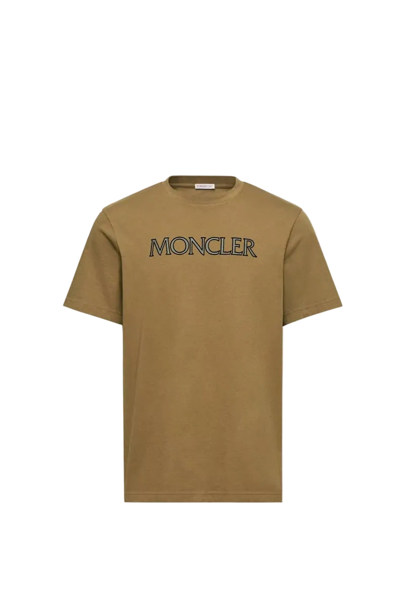Logo print cotton t-shirt-MONCLER-Verso