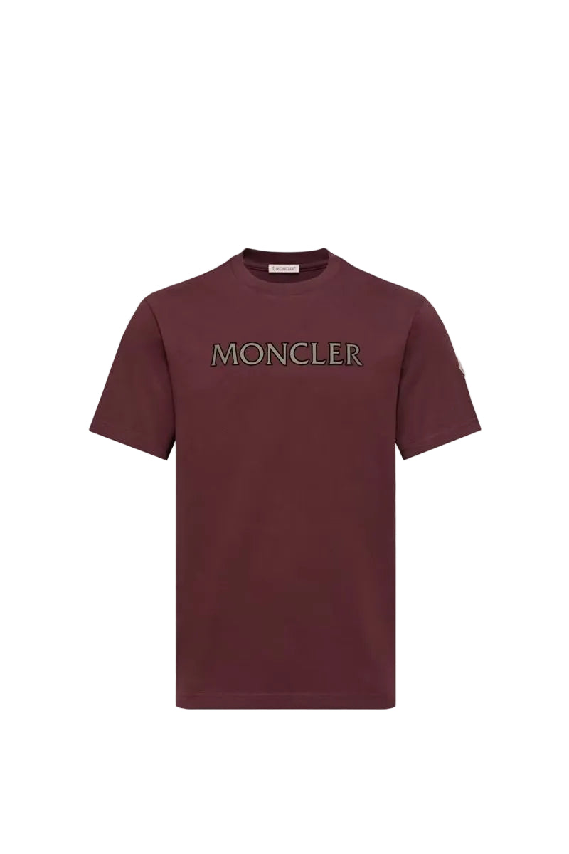 Logo print cotton t-shirt-MONCLER-Verso