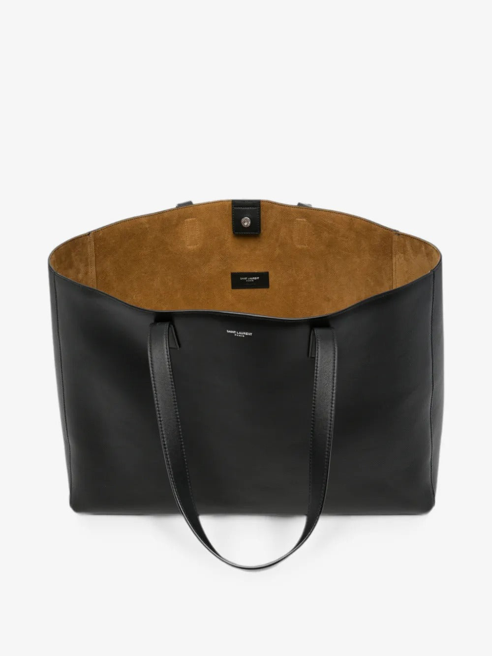 Logo-stamp leather tote bag-SAINT LAURENT-Verso