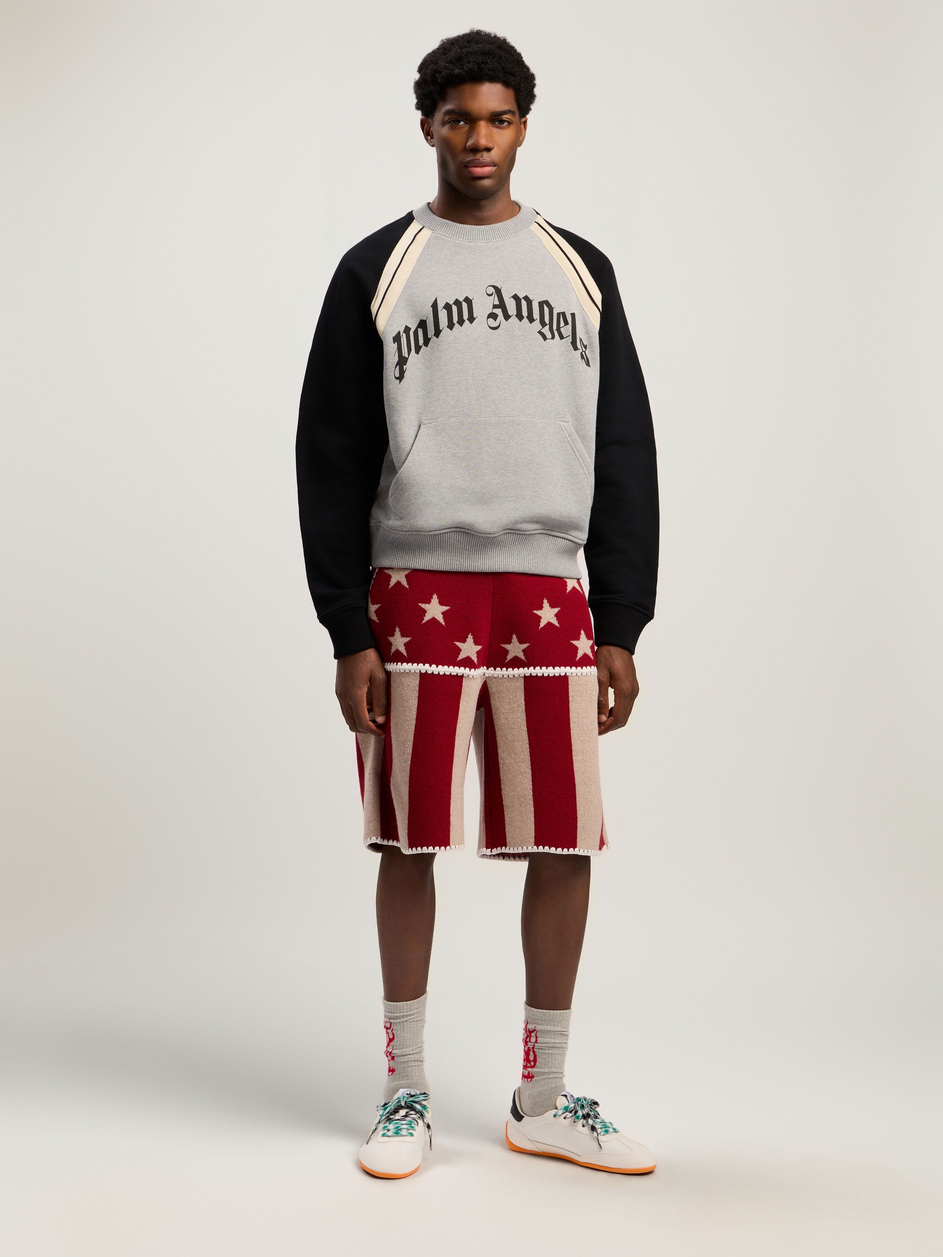 Logo Stripe Sweatshirt-PALM ANGELS-Verso