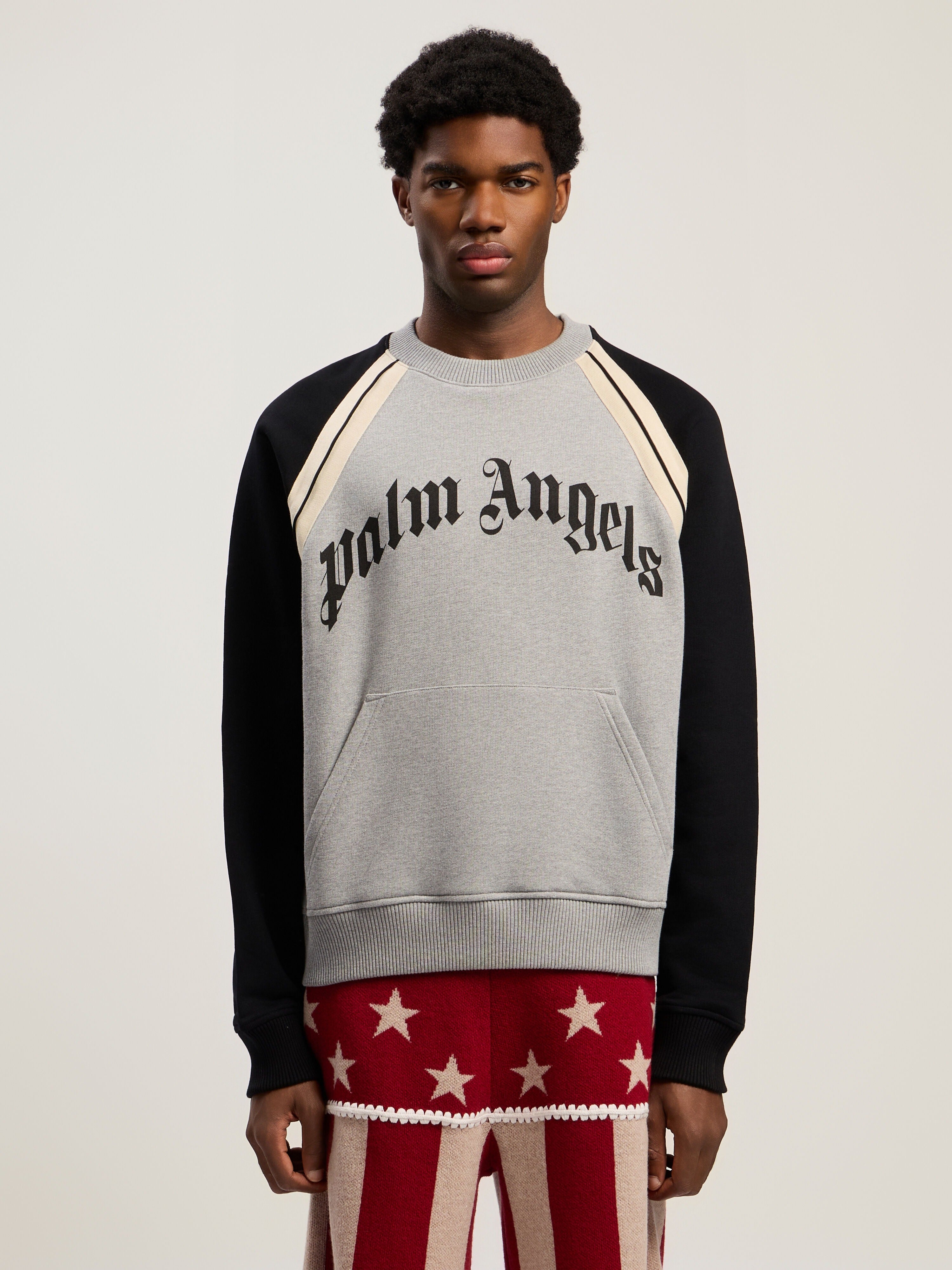 Logo Stripe Sweatshirt-PALM ANGELS-Verso