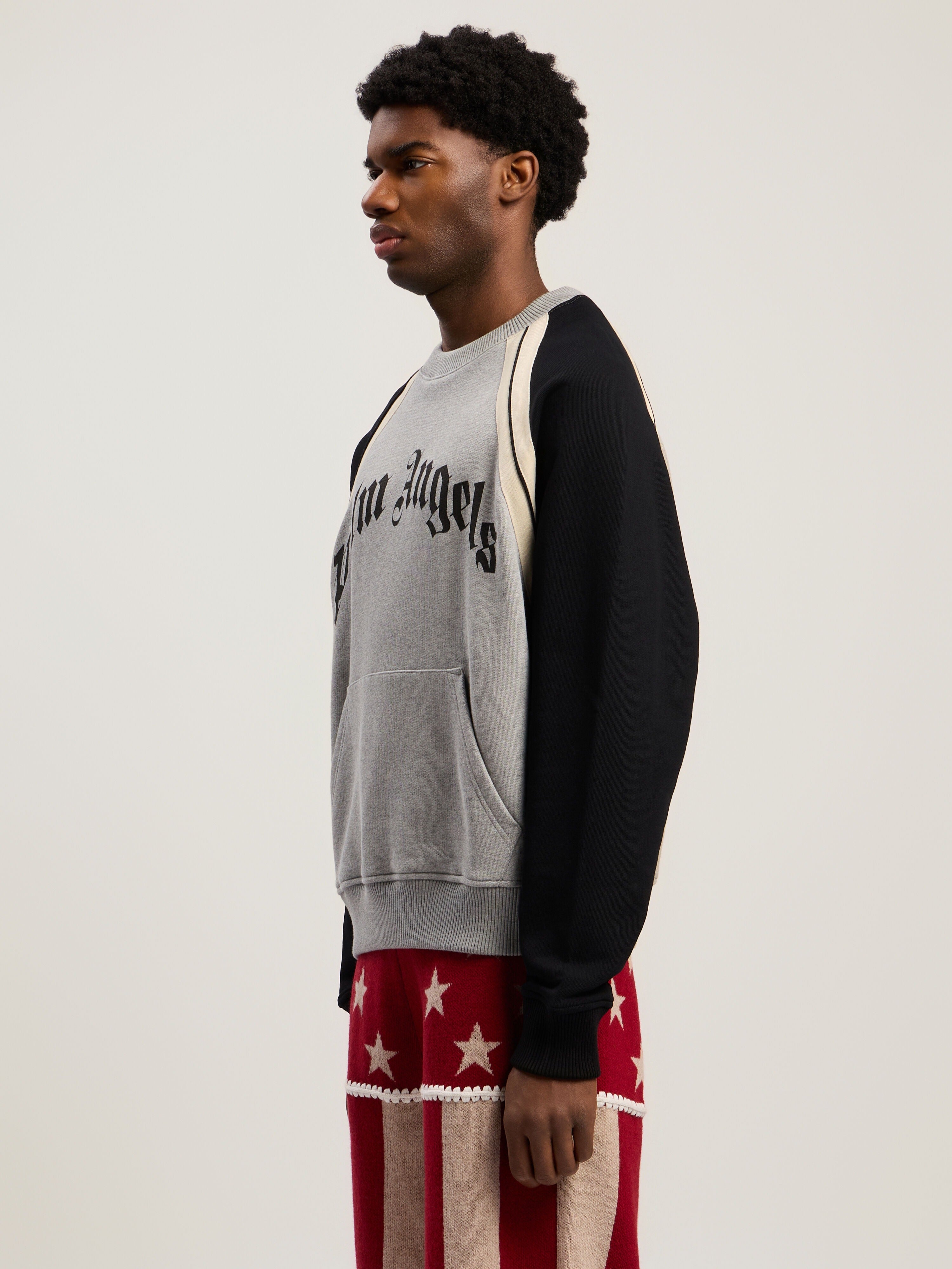 Logo Stripe Sweatshirt-PALM ANGELS-Verso