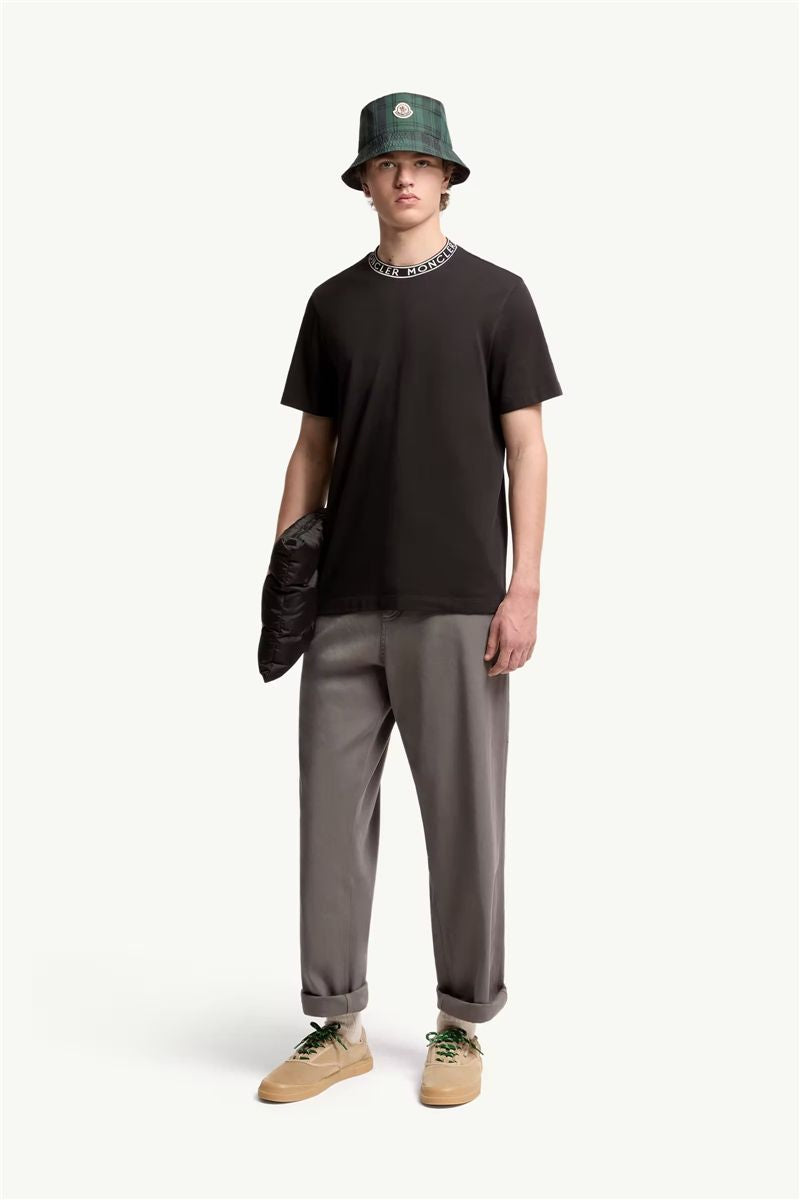 Logo-trimmed cotton t-shirt-MONCLER-Verso