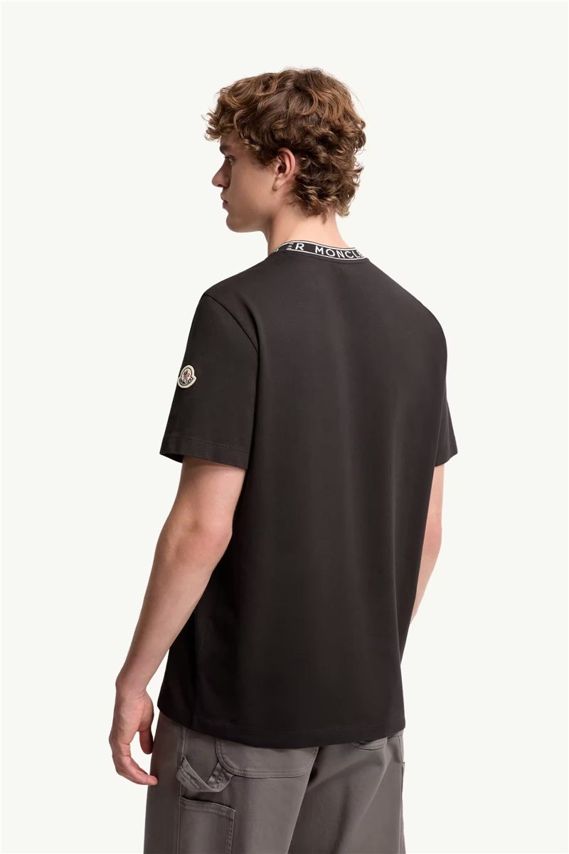 Logo-trimmed cotton t-shirt-MONCLER-Verso
