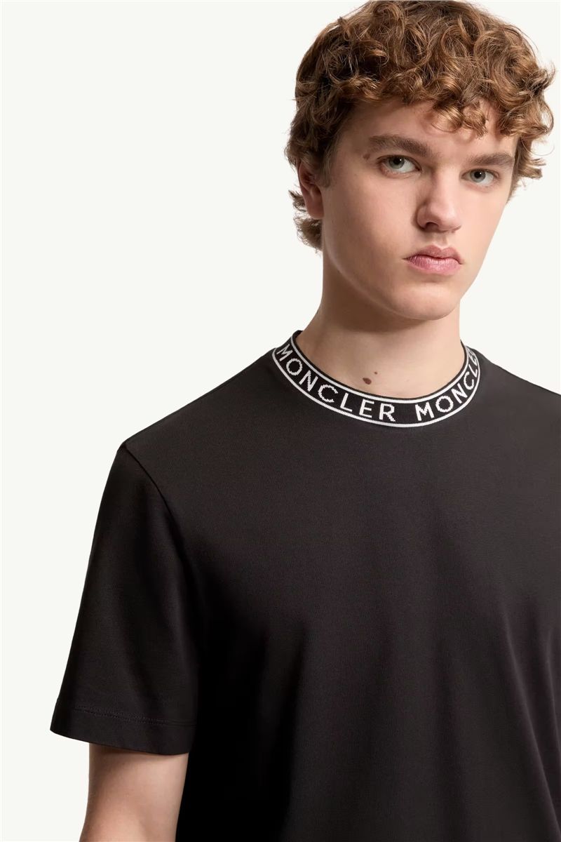 Logo-trimmed cotton t-shirt-MONCLER-Verso