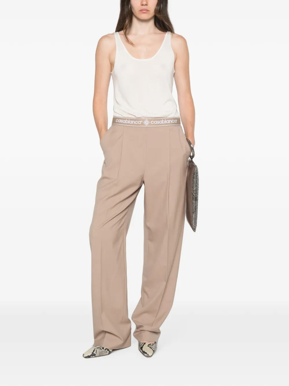 Logo-waistband trousers-CASABLANCA-Verso