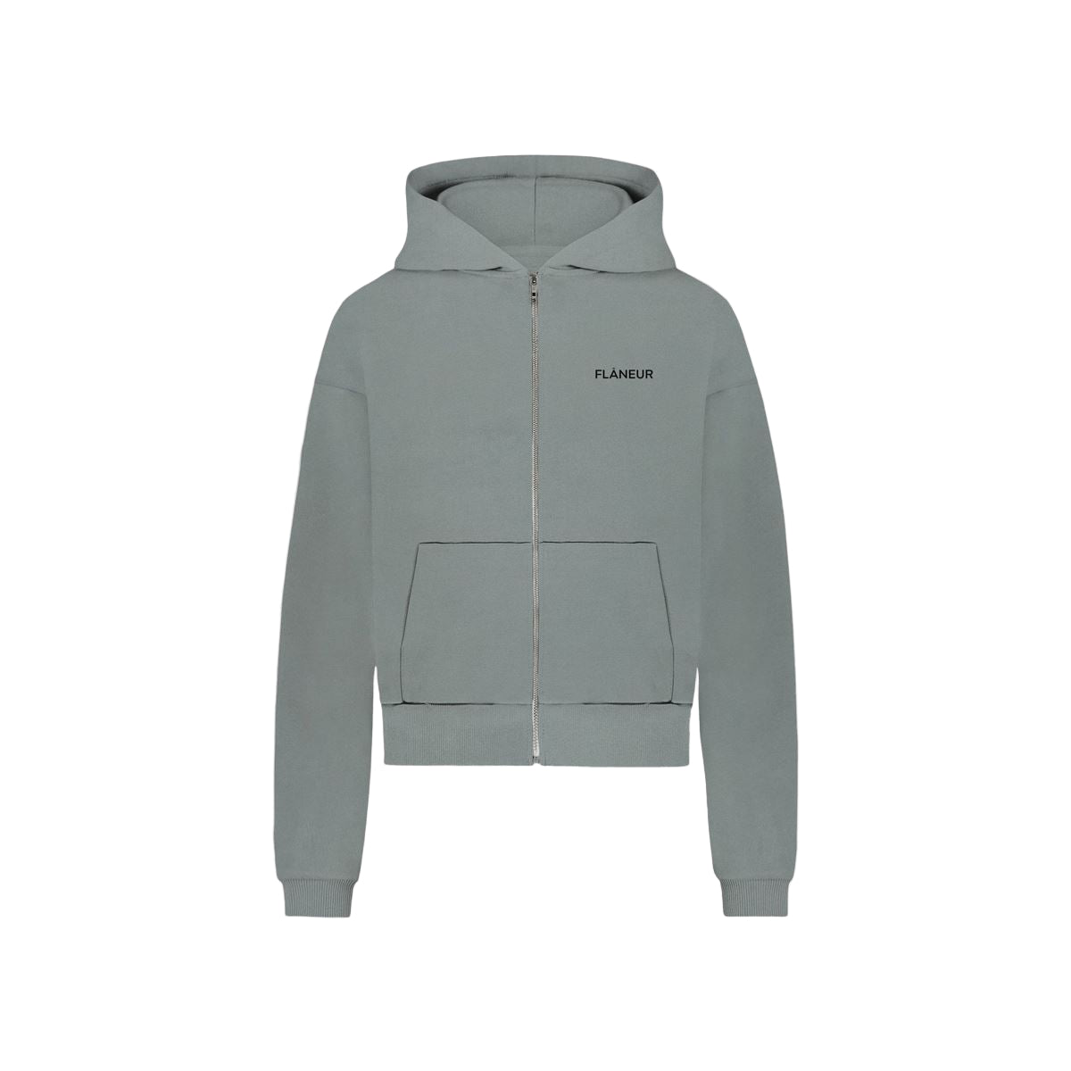 logo zip-up hoodie-FLANEUR-Verso