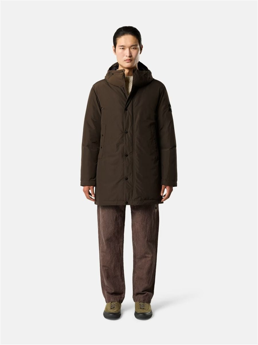 Long down parka with anti-drop-STONE ISLAND-Verso