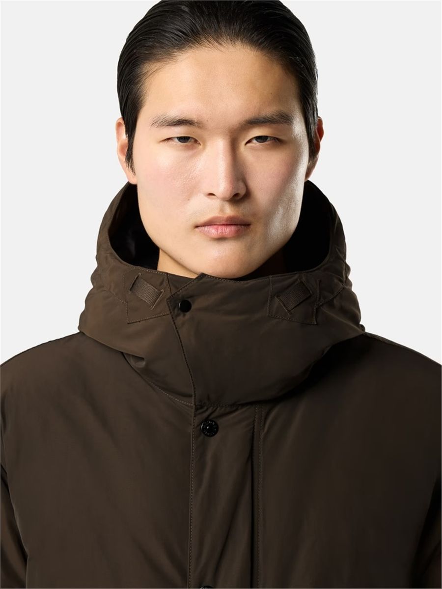 Long down parka with anti-drop-STONE ISLAND-Verso