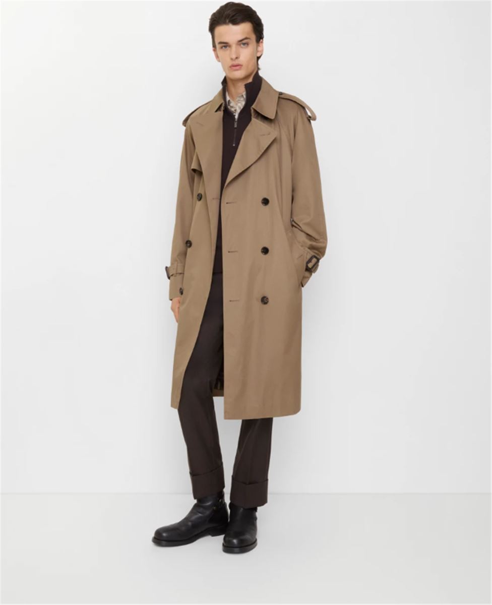 long gabardine trench coat-BURBERRY-Verso