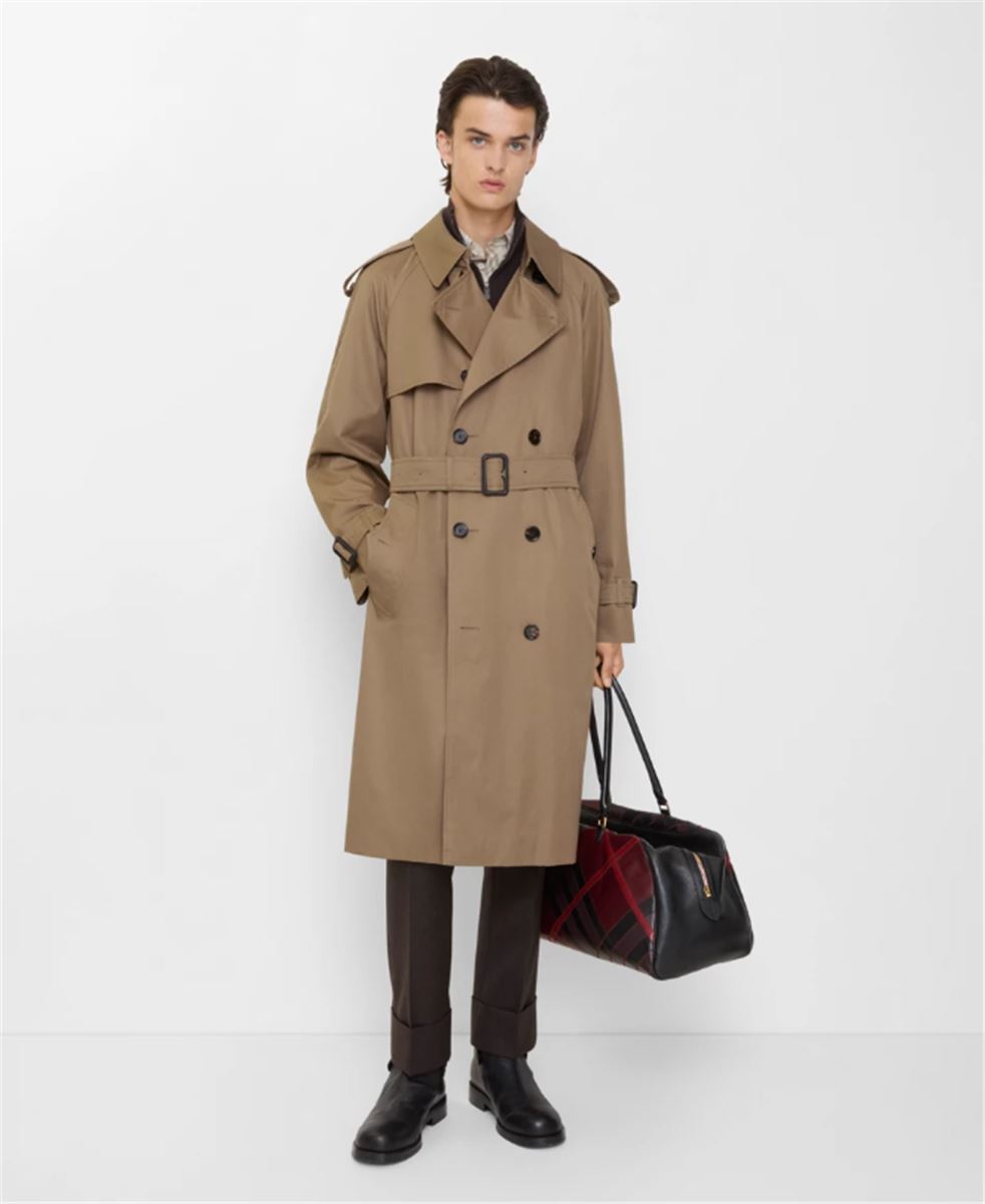long gabardine trench coat-BURBERRY-Verso