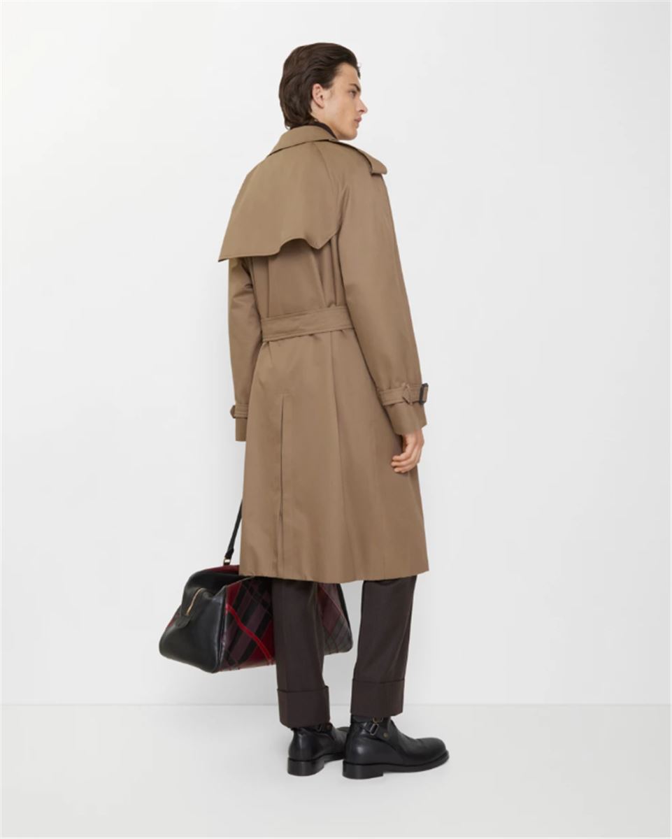 long gabardine trench coat-BURBERRY-Verso