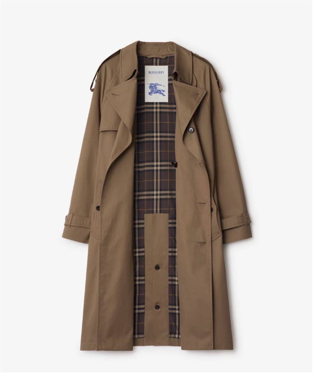 long gabardine trench coat-BURBERRY-Verso
