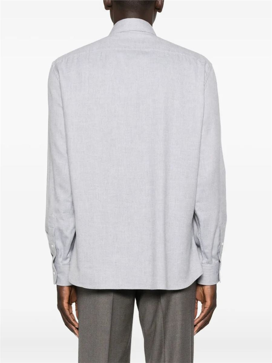 Long-sleeve button-down shirt-BRUNELLO CUCINELLI-Verso