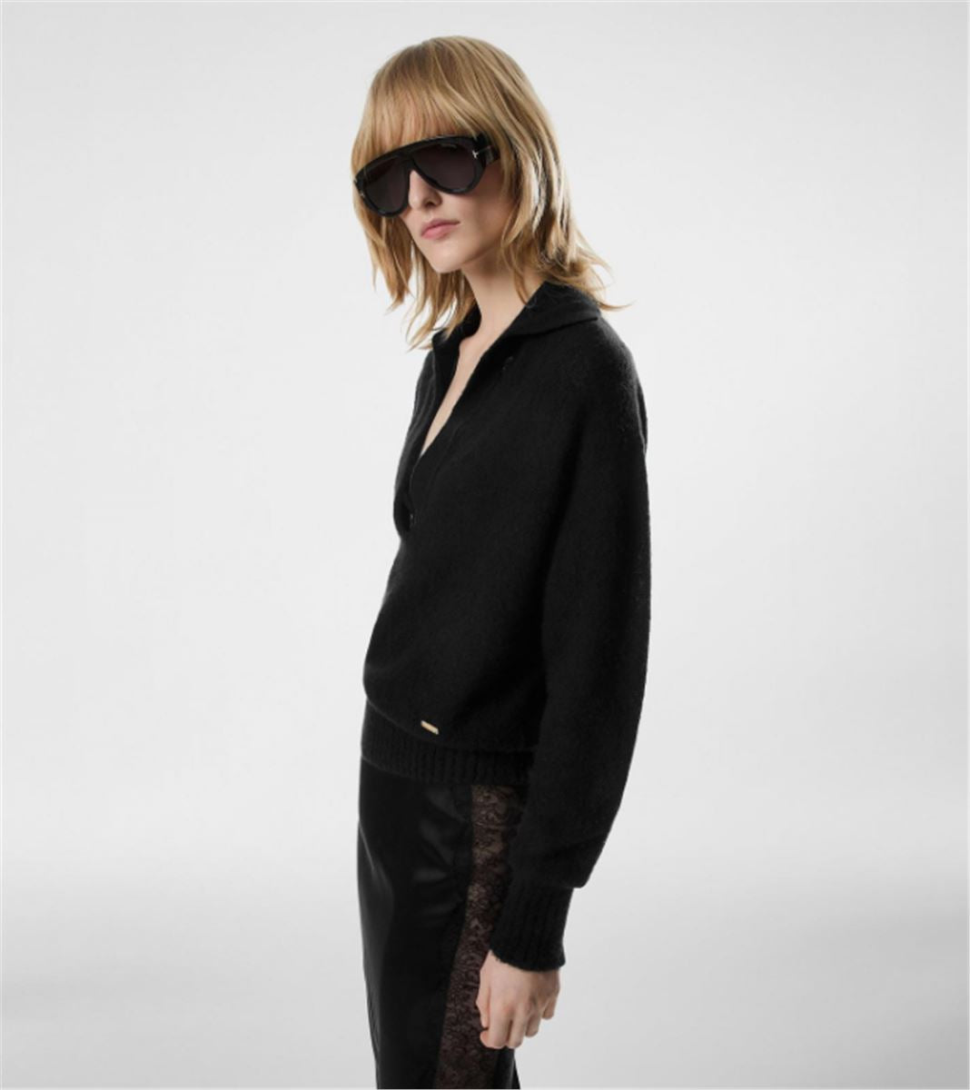 LONG SLEEVE CASHMERE SILK POLO-TOM FORD-Verso