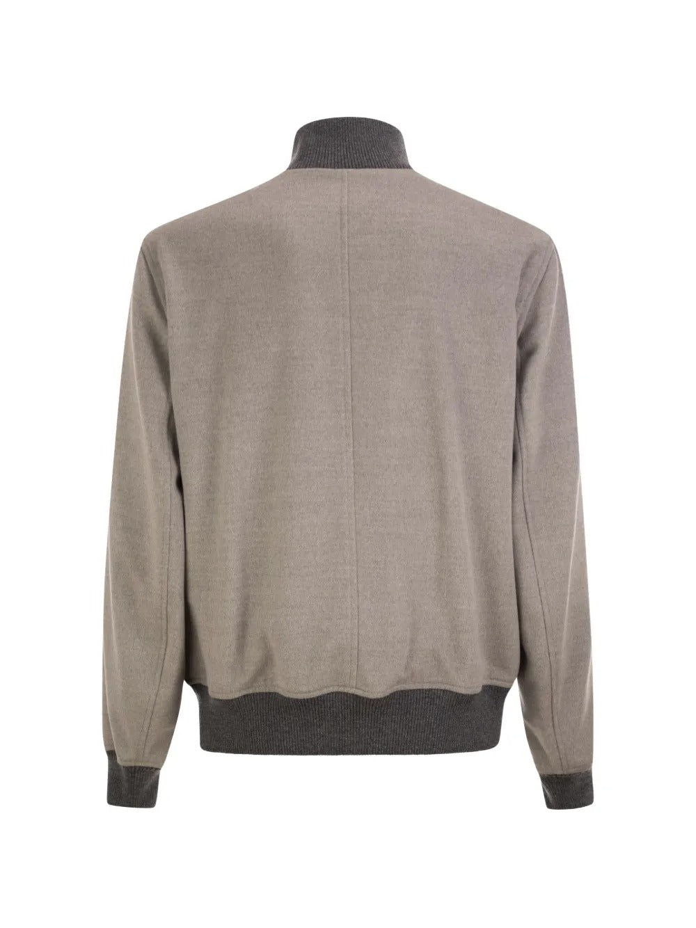 Long-sleeve high-neck bomber jacket-BRUNELLO CUCINELLI-Verso