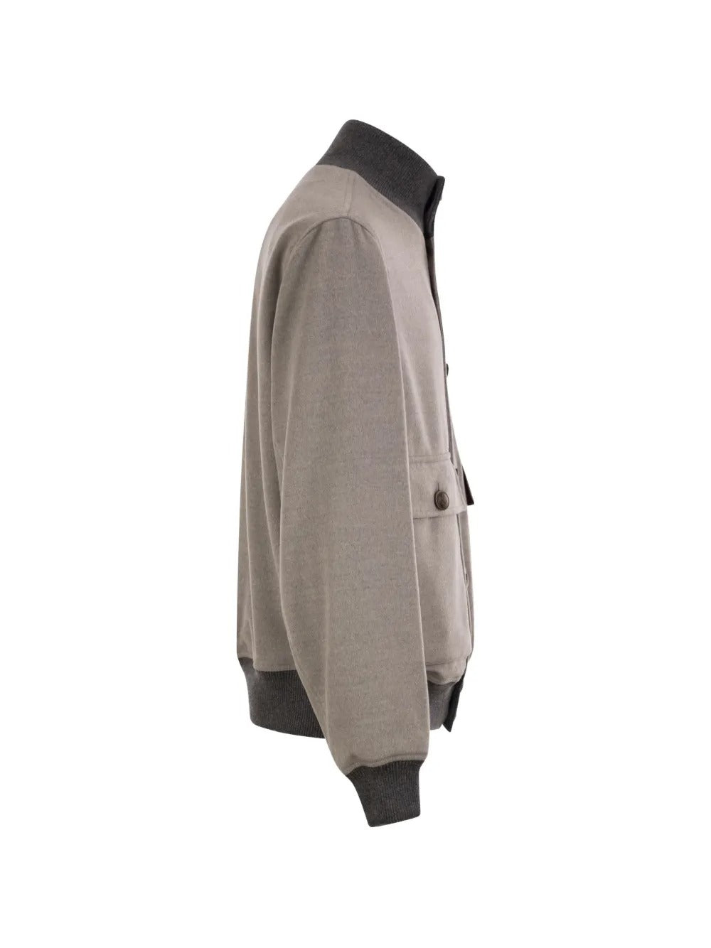 Long-sleeve high-neck bomber jacket-BRUNELLO CUCINELLI-Verso
