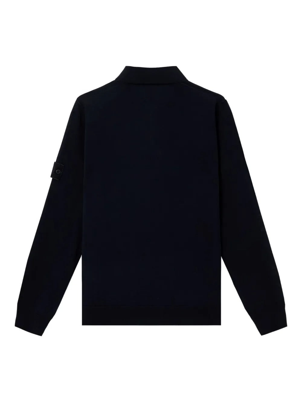 Long-sleeve Polo Jumper with Ribbed Trims-STONE ISLAND-Verso
