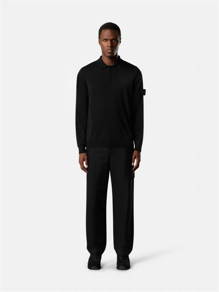 Long-sleeve polo shirt-STONE ISLAND-Verso