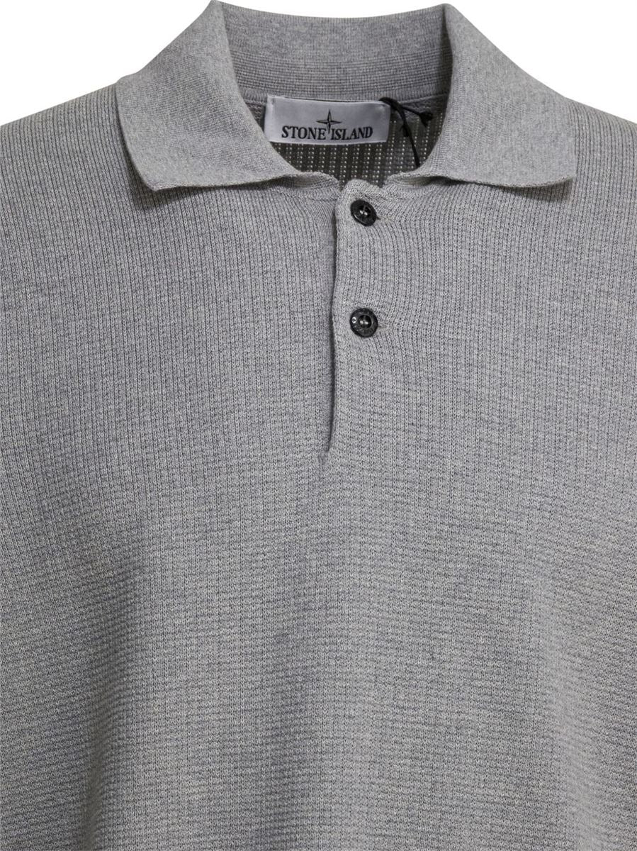 Long-sleeve polo shirt-STONE ISLAND-Verso