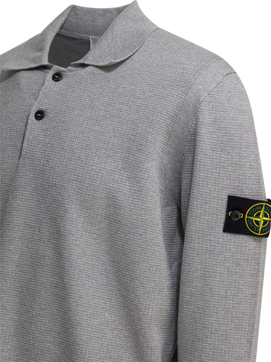 Long-sleeve polo shirt-STONE ISLAND-Verso