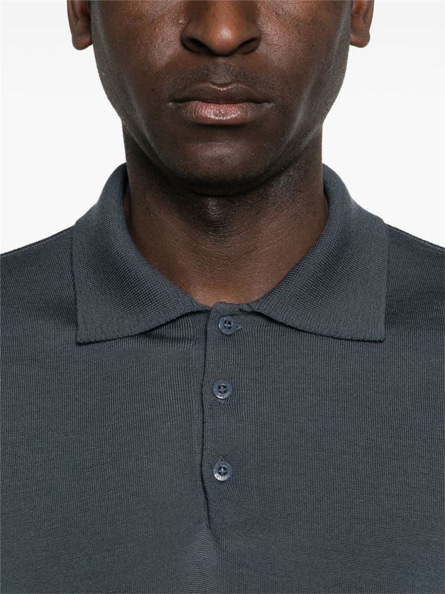 Long-sleeve polo shirt-STONE ISLAND-Verso