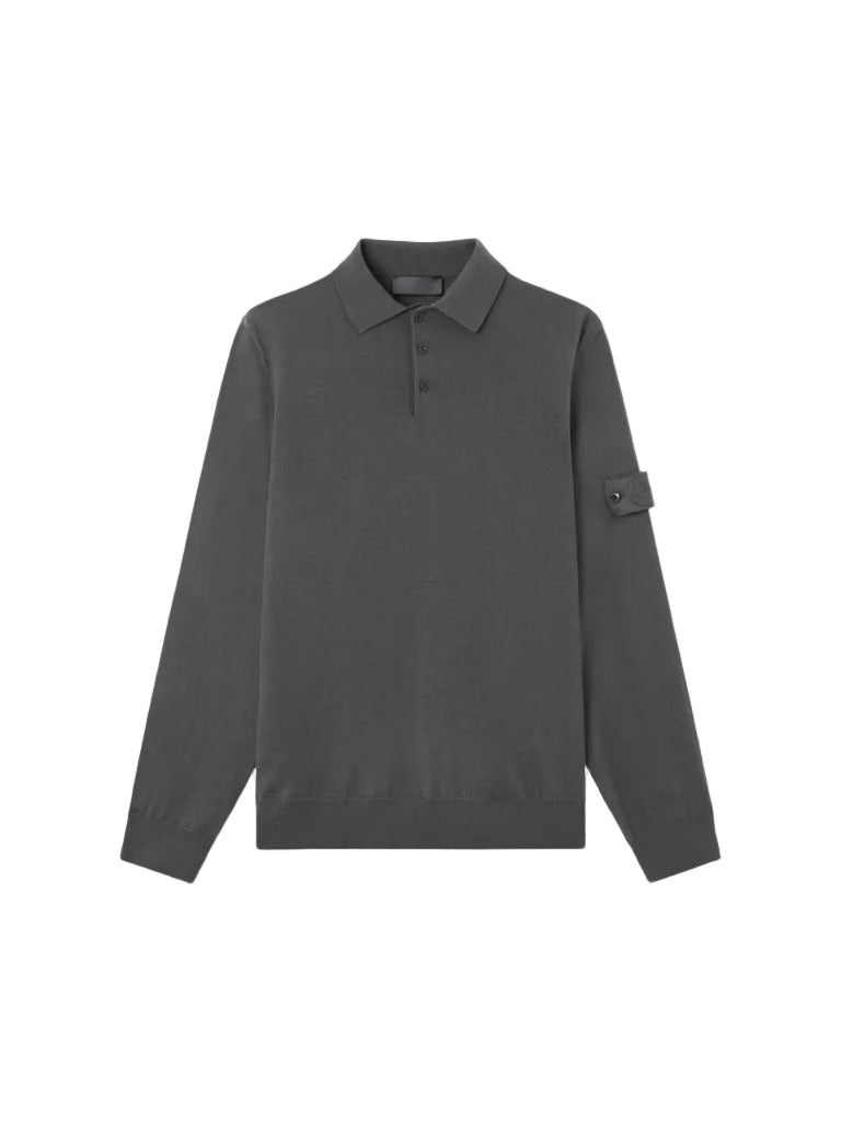 Long-sleeve polo shirt-STONE ISLAND-Verso