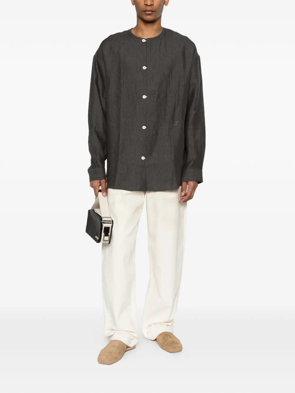 Long-sleeve striped shirt-JACQUEMUS-Verso
