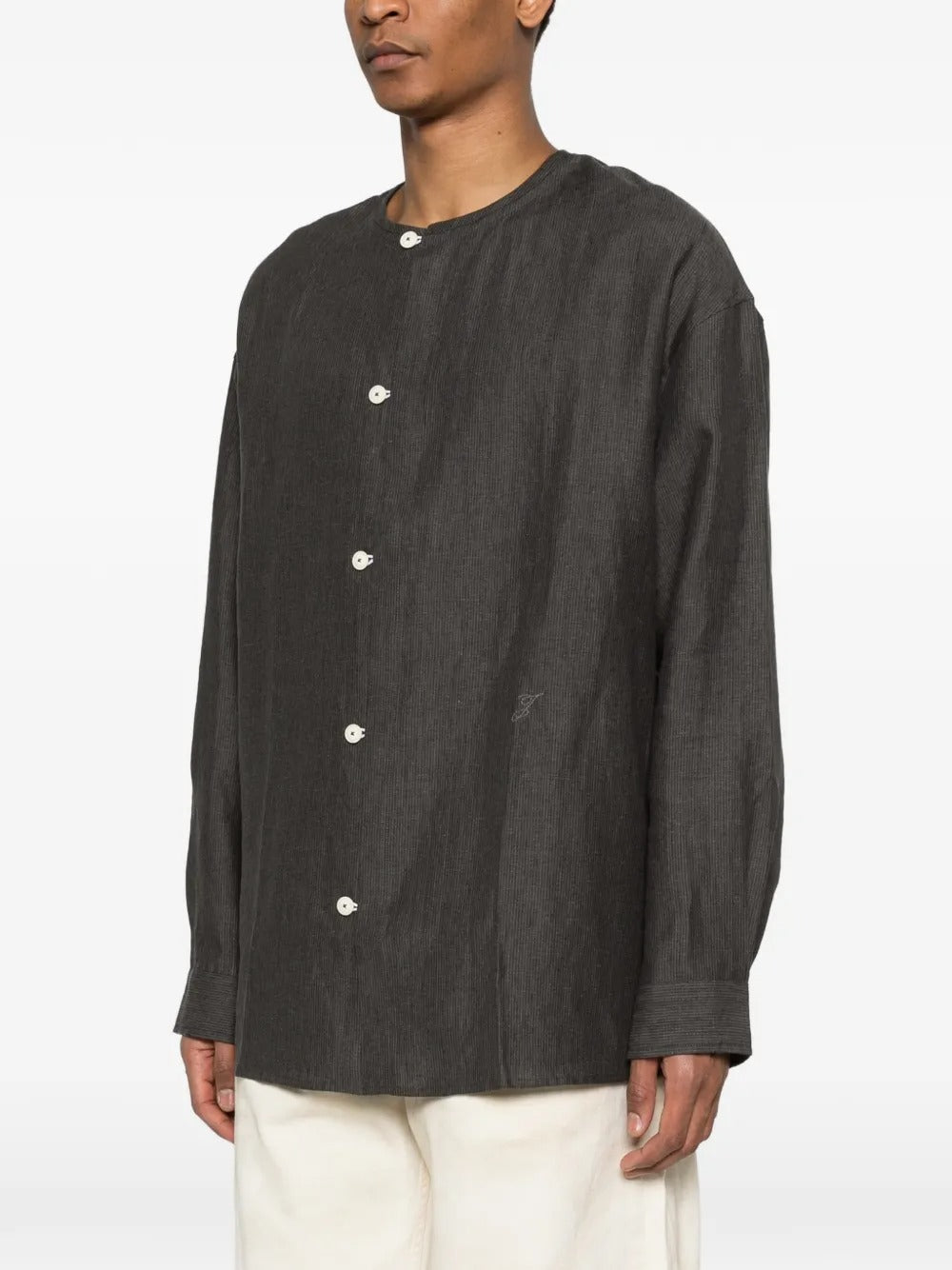 Long-sleeve striped shirt-JACQUEMUS-Verso