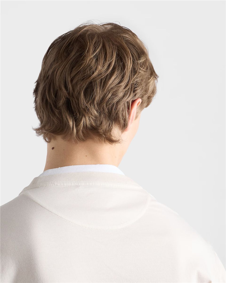 Long-sleeved cotton t-shirt-PRADA-Verso
