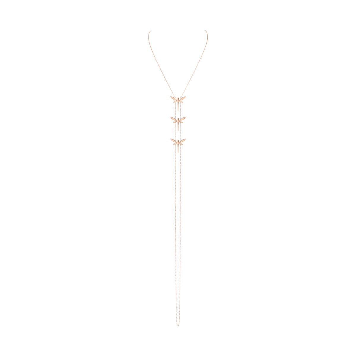 Long three dragonfly necklace-ANAPSARA-Verso