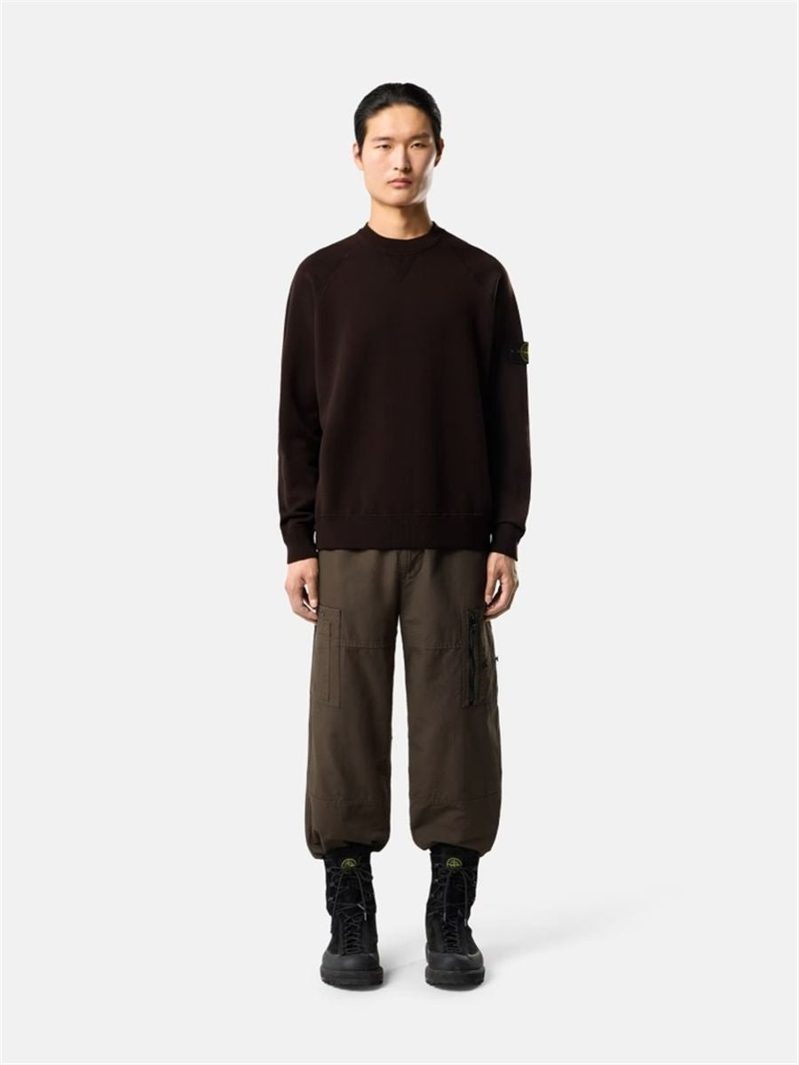 Loose-fit crewneck jumper with raglan sleeves-STONE ISLAND-Verso