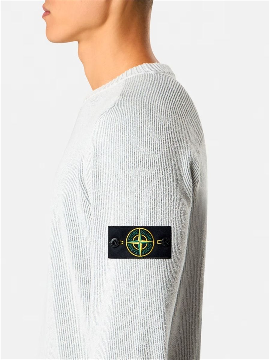 Loose-fit crewneck jumper with raglan sleeves-STONE ISLAND-Verso