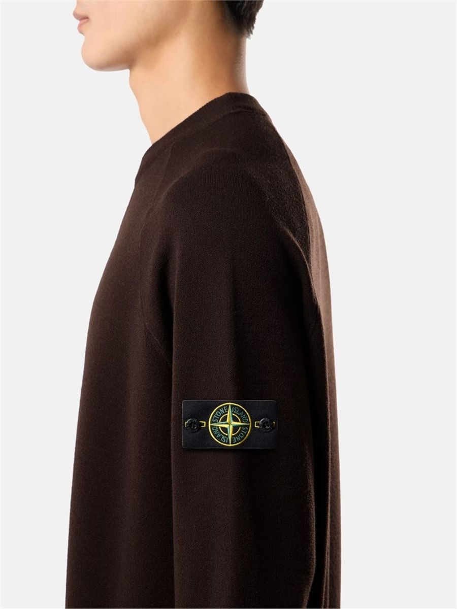 Loose-fit crewneck jumper with raglan sleeves-STONE ISLAND-Verso