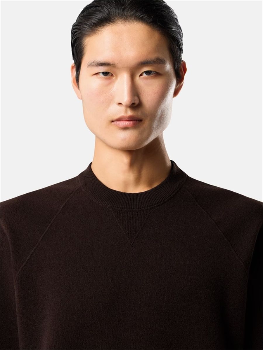 Loose-fit crewneck jumper with raglan sleeves-STONE ISLAND-Verso
