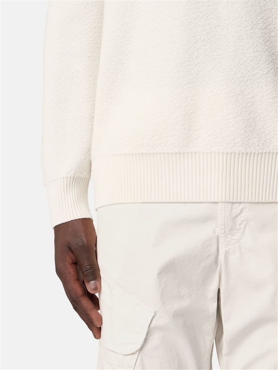 Loose-fit crewneck jumper with ribbed trims-STONE ISLAND-Verso