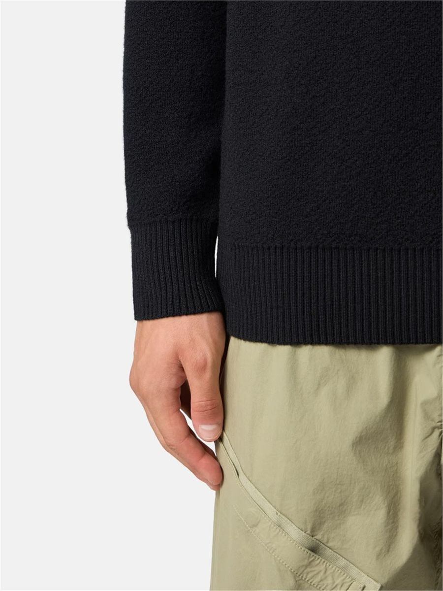 Loose-fit crewneck jumper with ribbed trims-STONE ISLAND-Verso